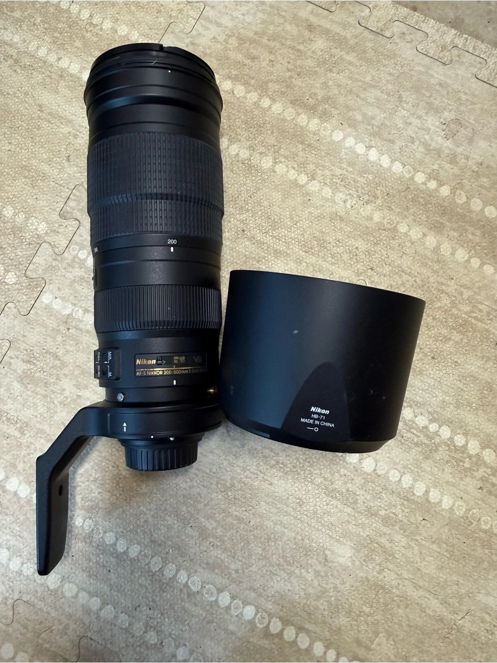 Nikon  200-500mm Black Telephoto Zoom Lens with Tripod Collar